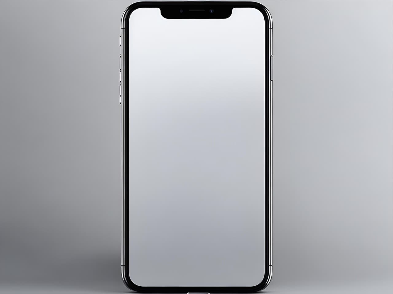 Smartphone exibindo interface genérica de assistente de IA em mesa de madeira