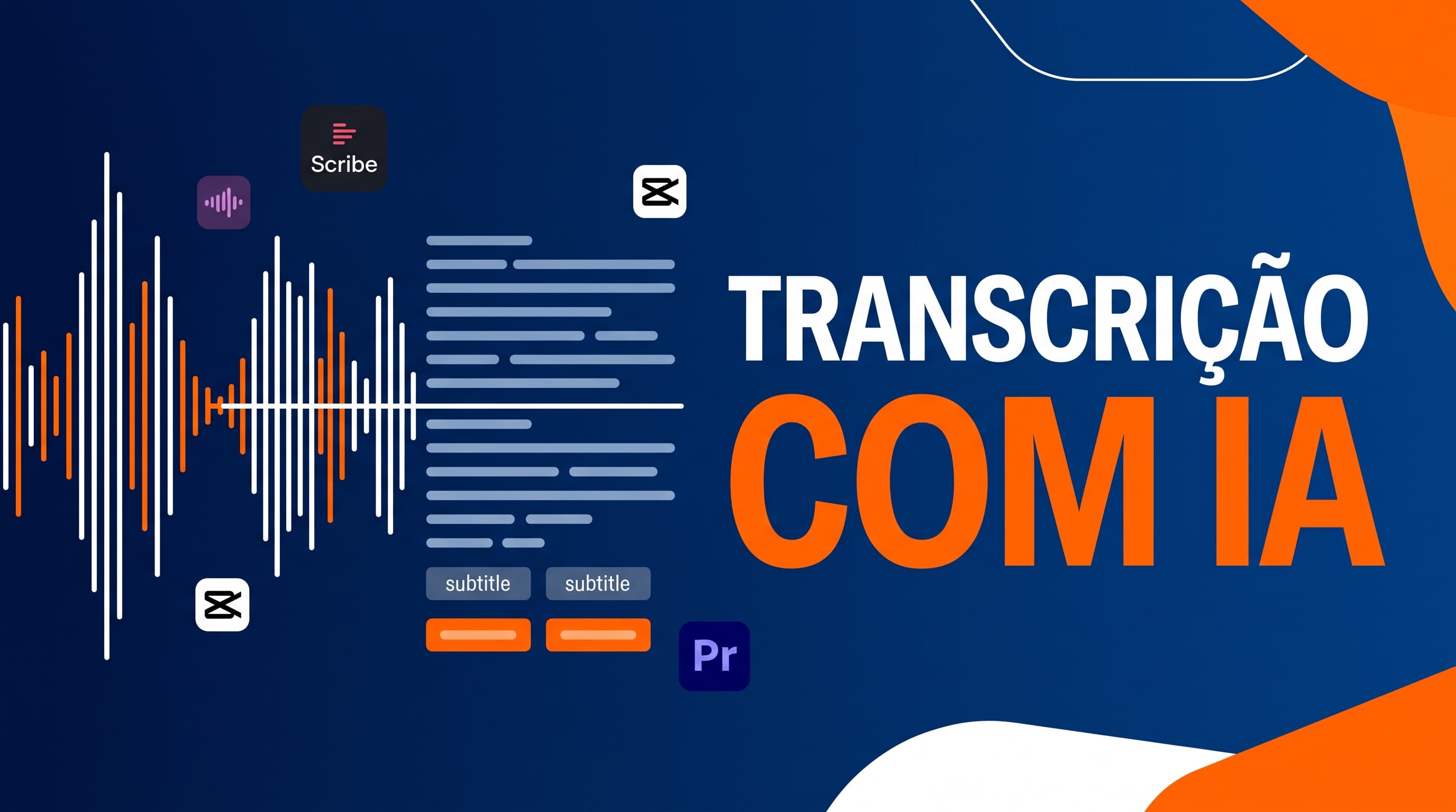 Legenda automática e transcrição com IA: do áudio ao arquivo .SRT em minutos (Whisper, Scribe, CapCut e Premiere)