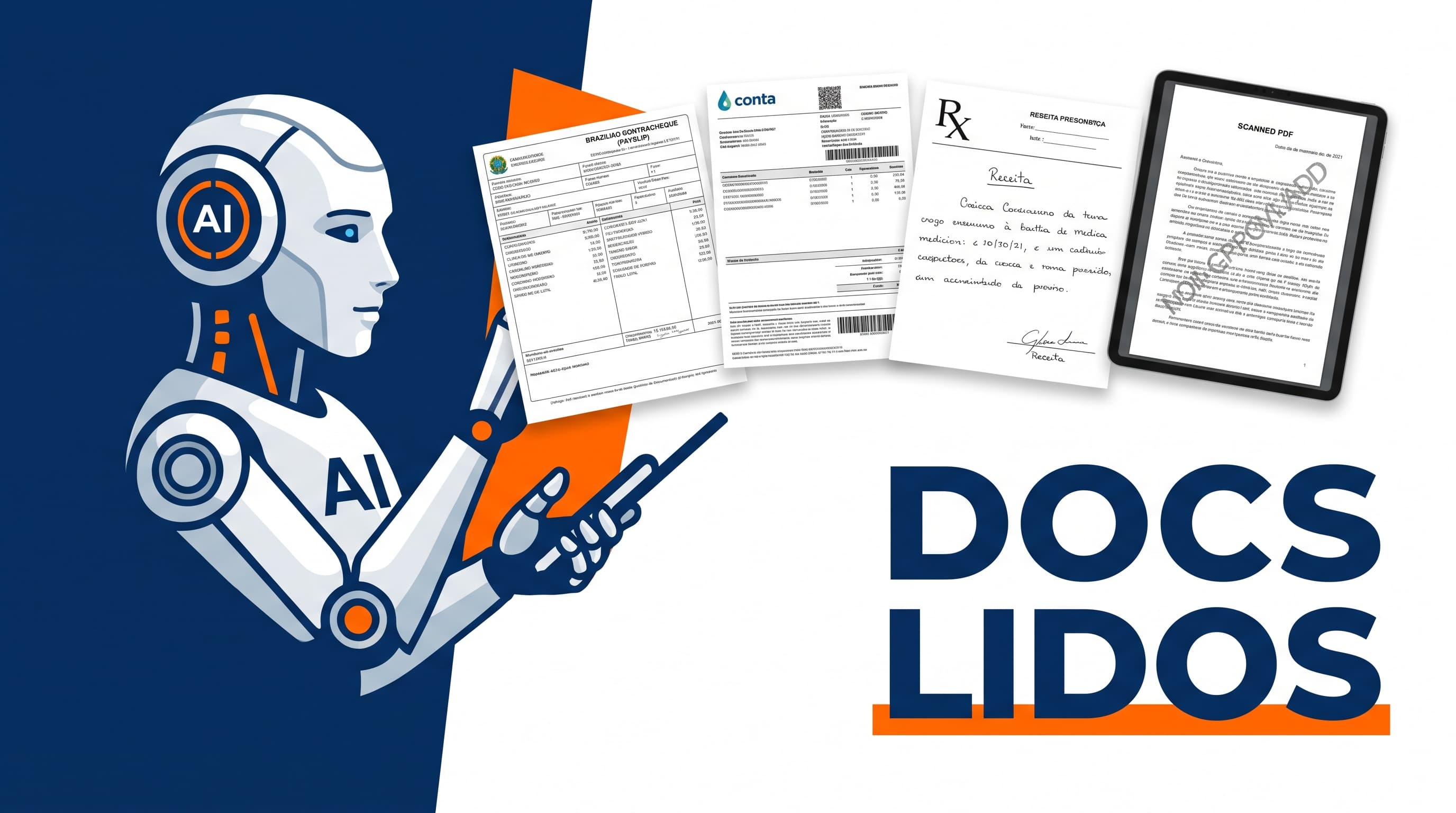 IA para ler documento fotografado: contracheque, conta, receita e aquele PDF escaneado que não deixa copiar