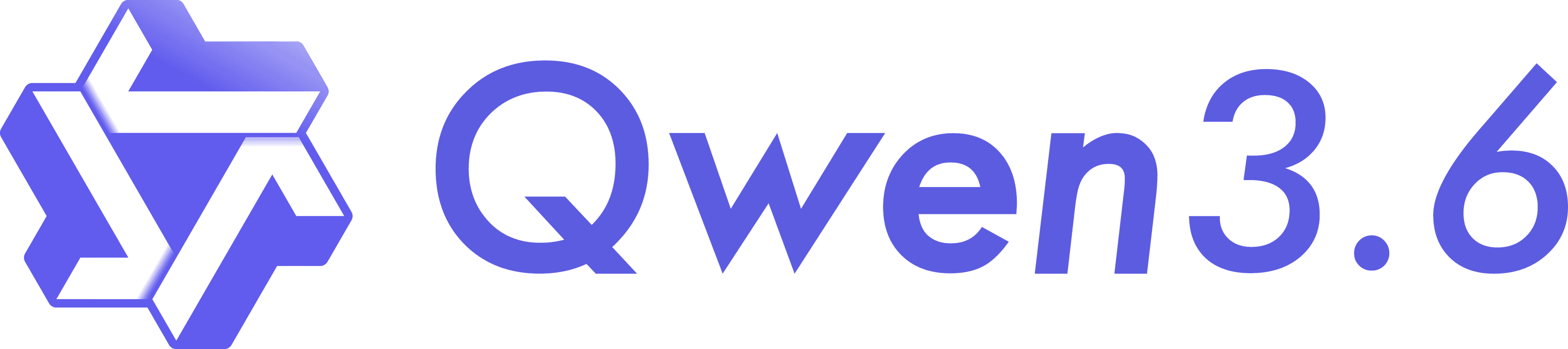 Logotipo oficial do Qwen3.6 em fundo transparente