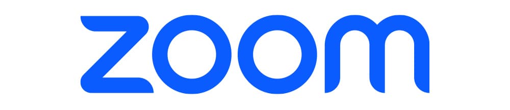 Logotipo da Zoom em azul, representando a marca no anúncio do AI Companion 3.0