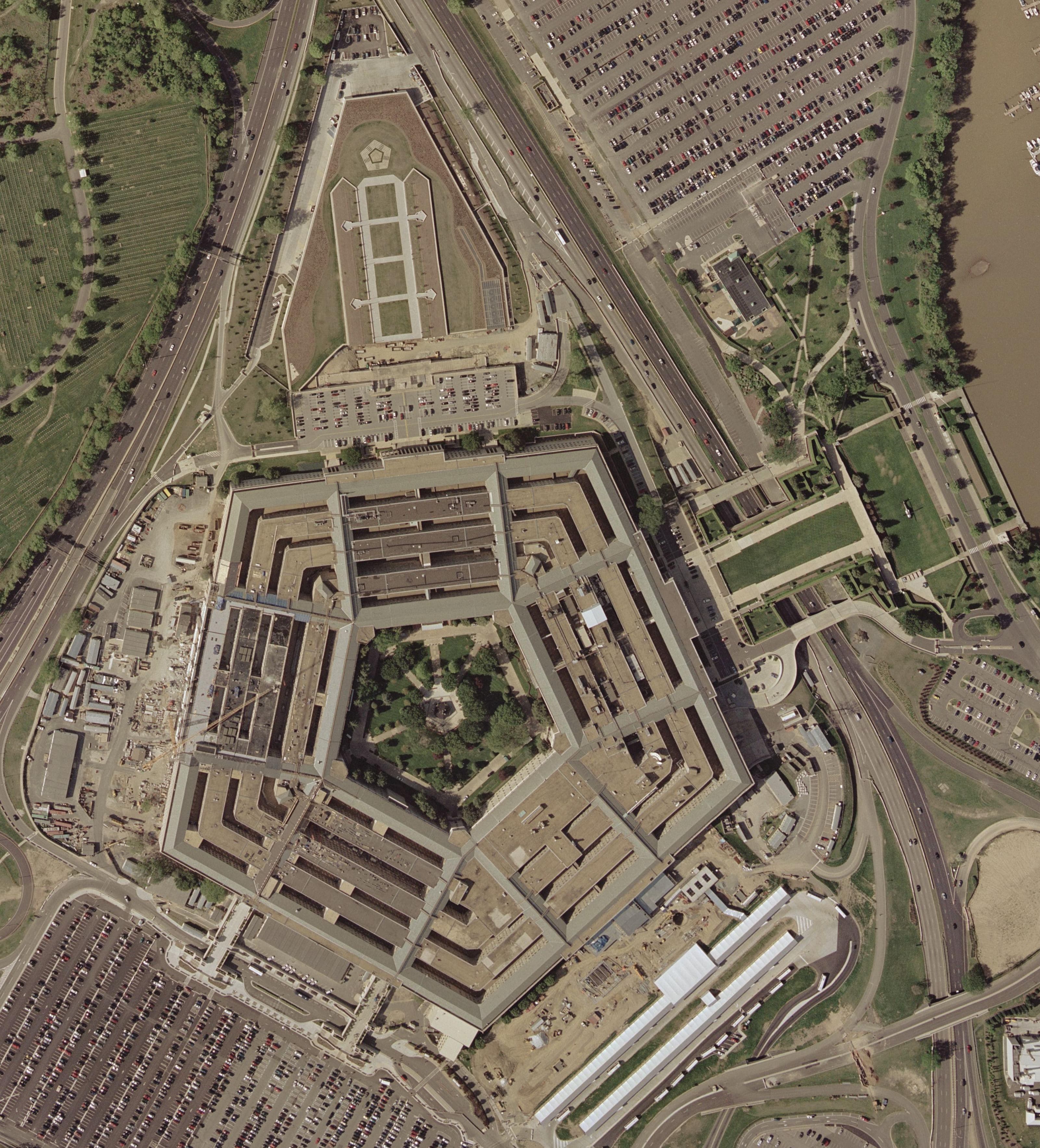 Vista aérea do Pentágono, sede do Departamento de Defesa dos EUA
