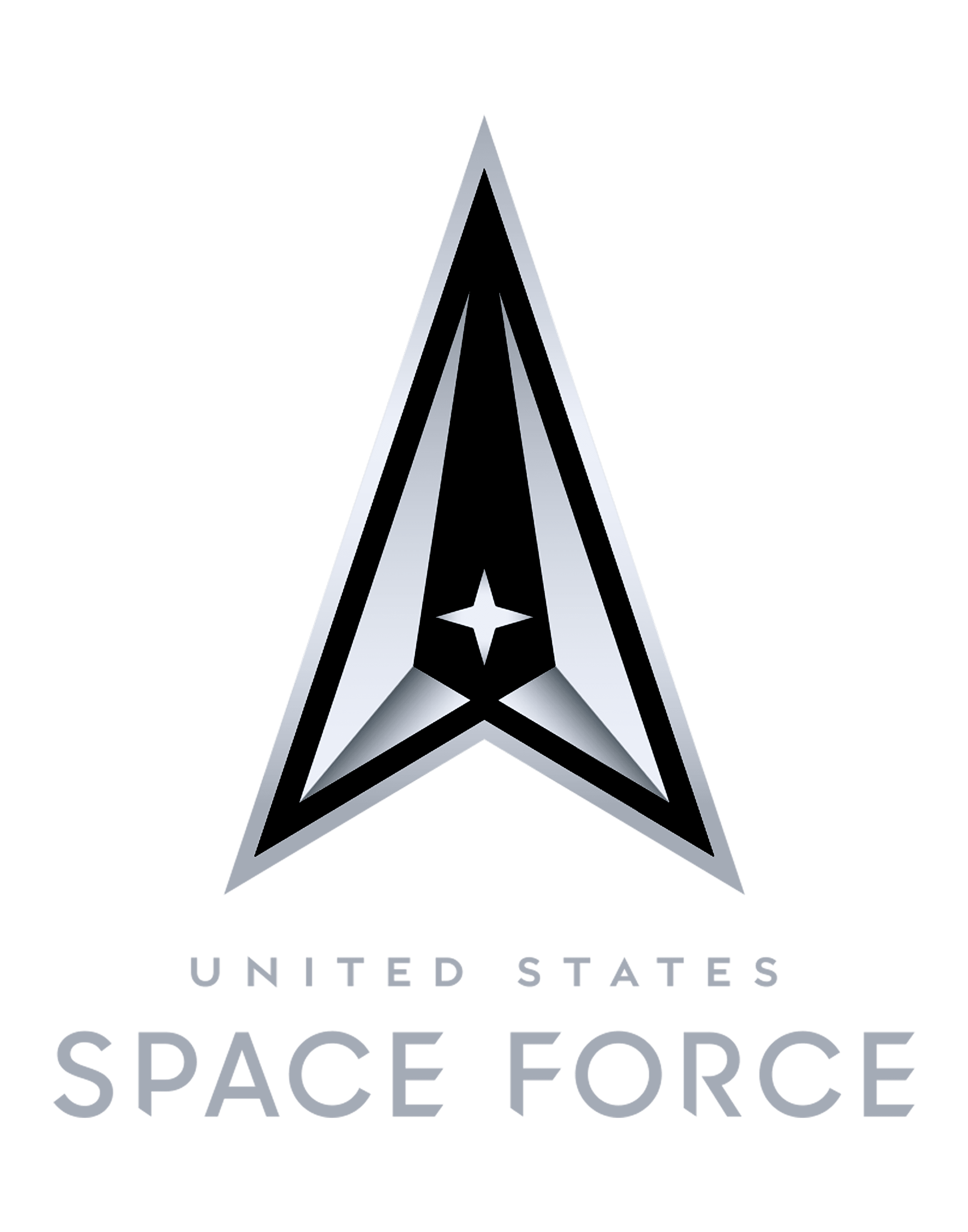 Logo oficial da United States Space Force, referência à Força de IA