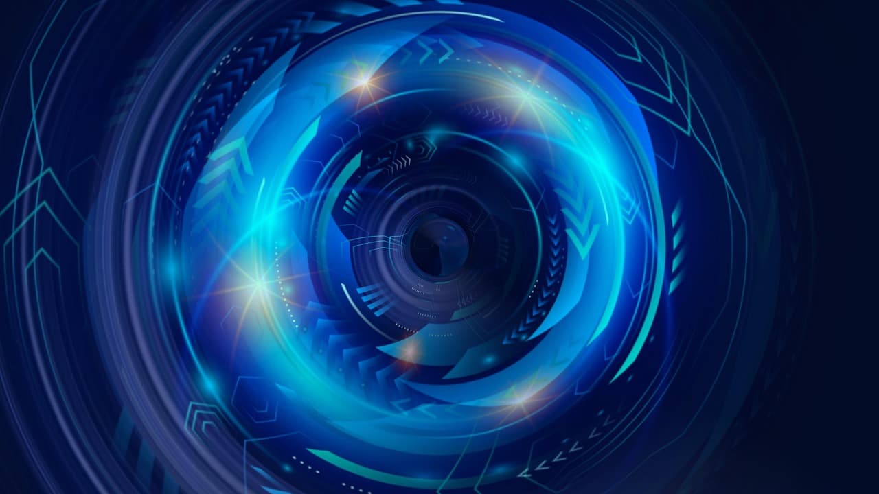 Abstração tecnológica representando agentes criativos de IA