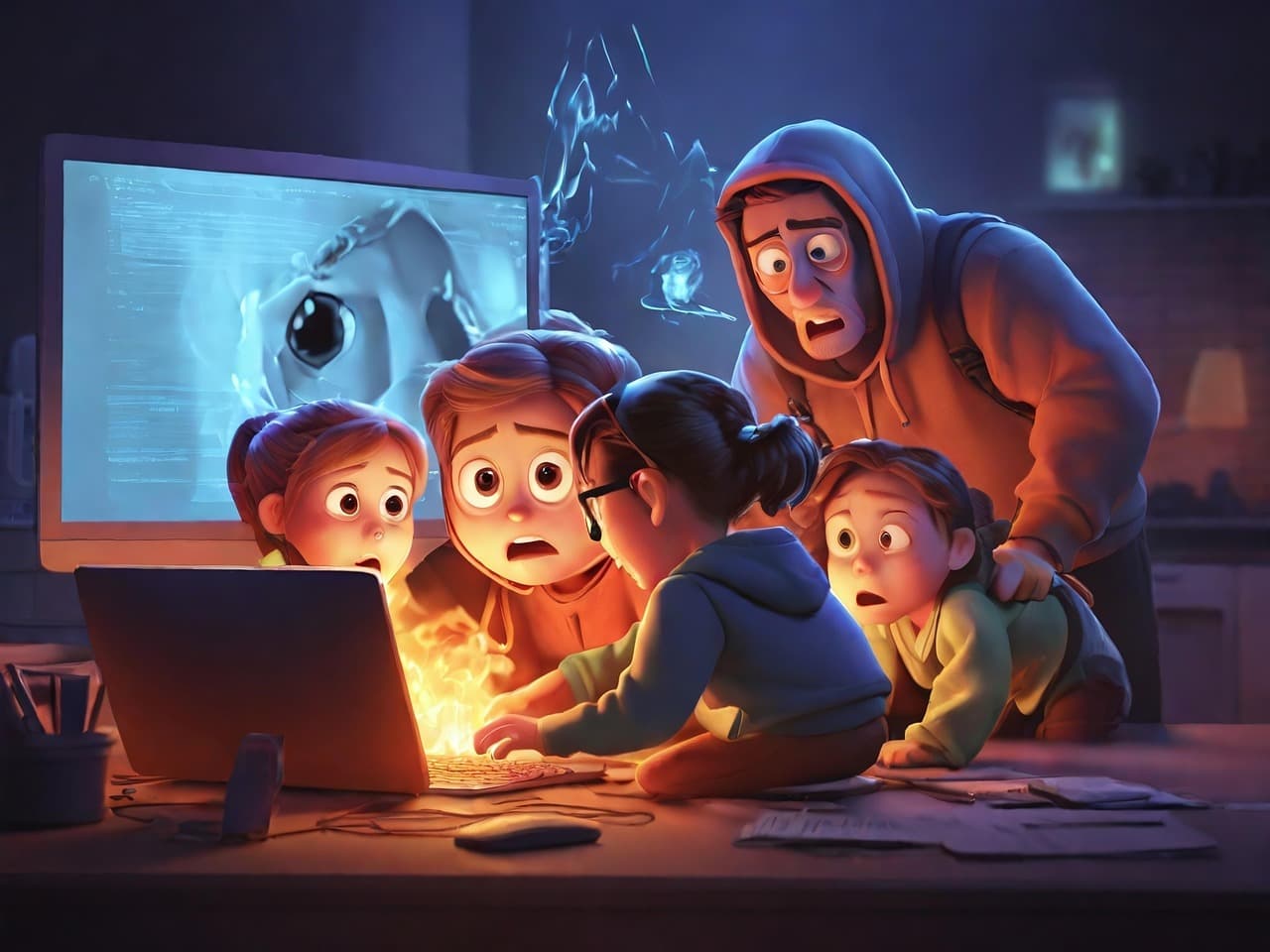 Ilustração de IA e segurança digital