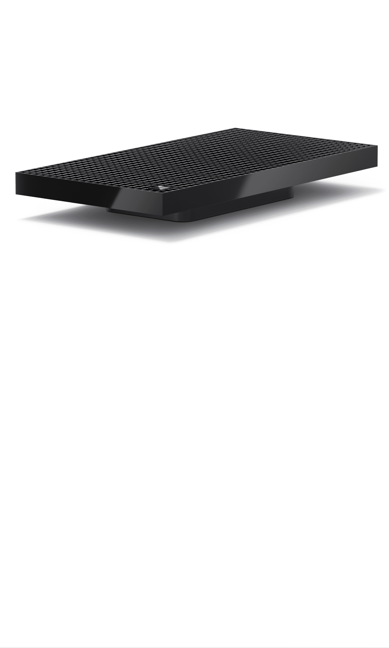 Surface RTX Spark Dev Box, mini PC preto com grade superior e base central