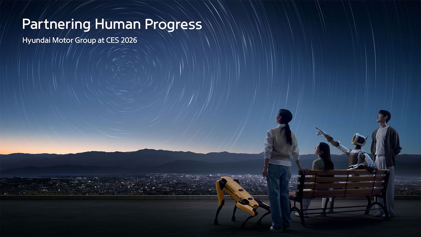 Visão de robótica e IA da Hyundai com Atlas e Spot sob o tema Partnering Human Progress