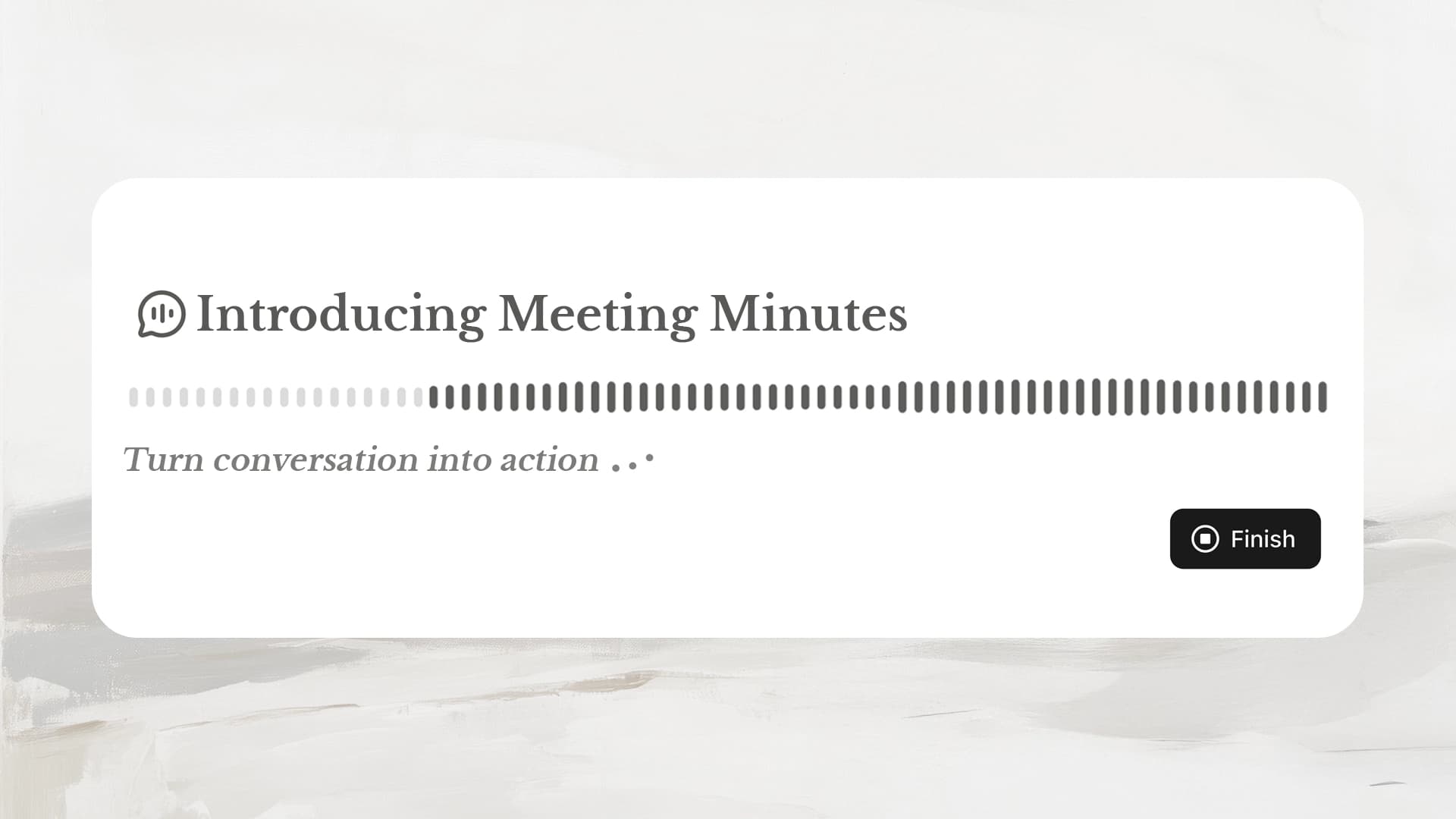 Interface do Manus Meeting Minutes com gravação e resumo por IA