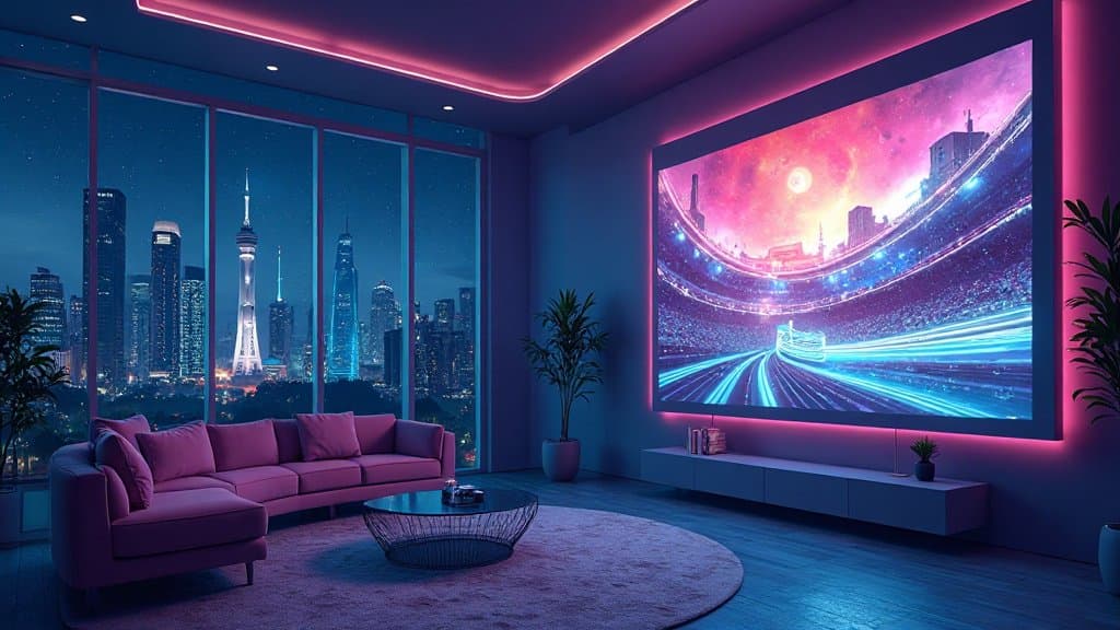 Tela do Google TV com recursos do Gemini em destaque durante o CES 2026