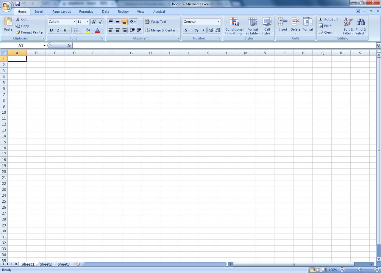 Captura de tela de planilha do Microsoft Excel