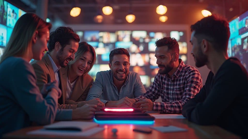 Visual abstrato representando IA gerando vídeo em 720p com áudio