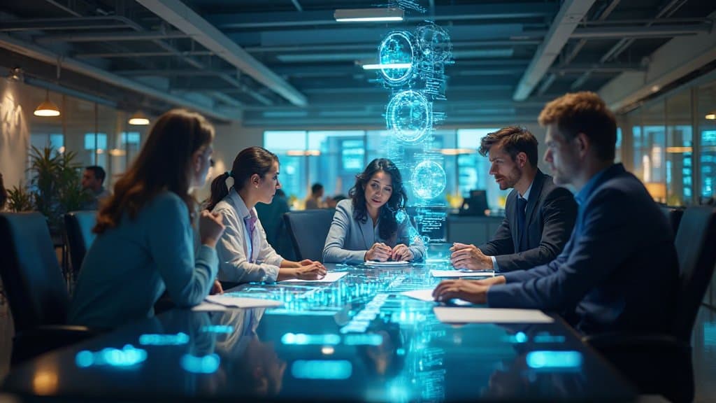 Conceito visual representando conselho de modelos de IA