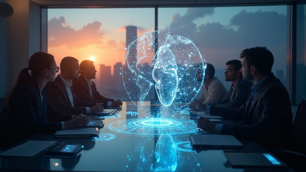 Ilustração conceitual de inteligência artificial com circuito digital