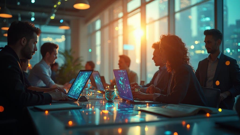 Ventiladores industriais alinhados em data center, simbolizando resfriamento e infraestrutura de nuvem