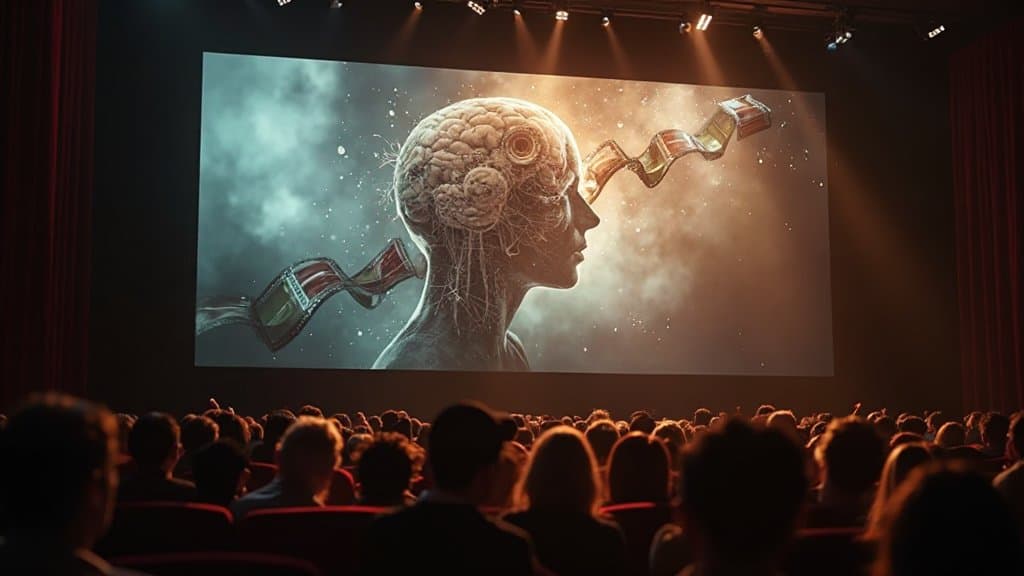 Logotipo da AMC Theatres em vermelho sobre fundo transparente