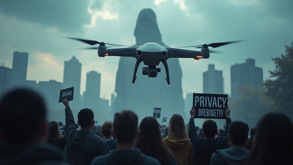 Ilustração abstrata de IA com foco em segurança e controles