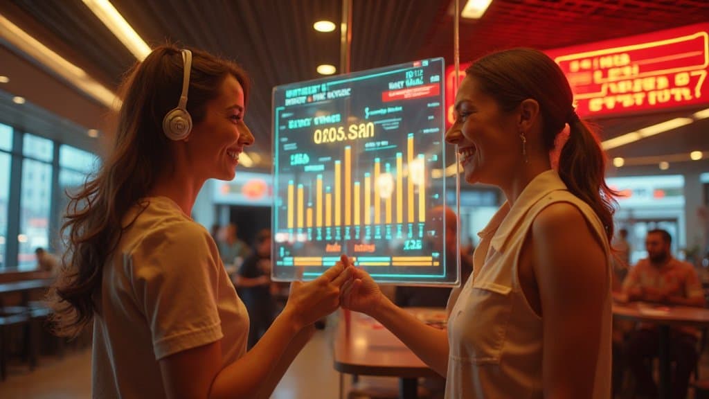 Drive thru do Burger King com placa e faixa de atendimento