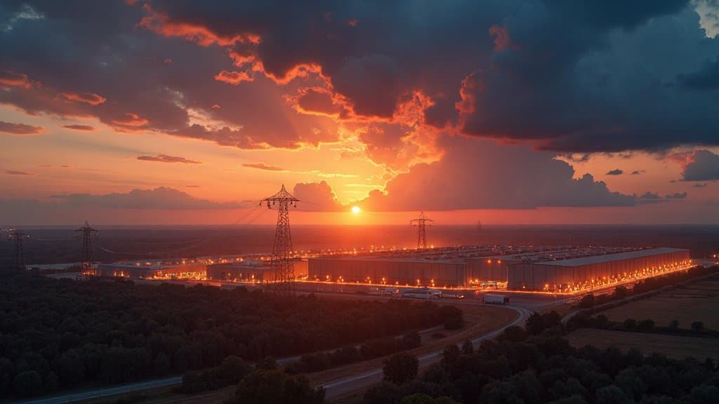 Skyline de Abilene, Texas, simbolizando o polo de data centers de IA