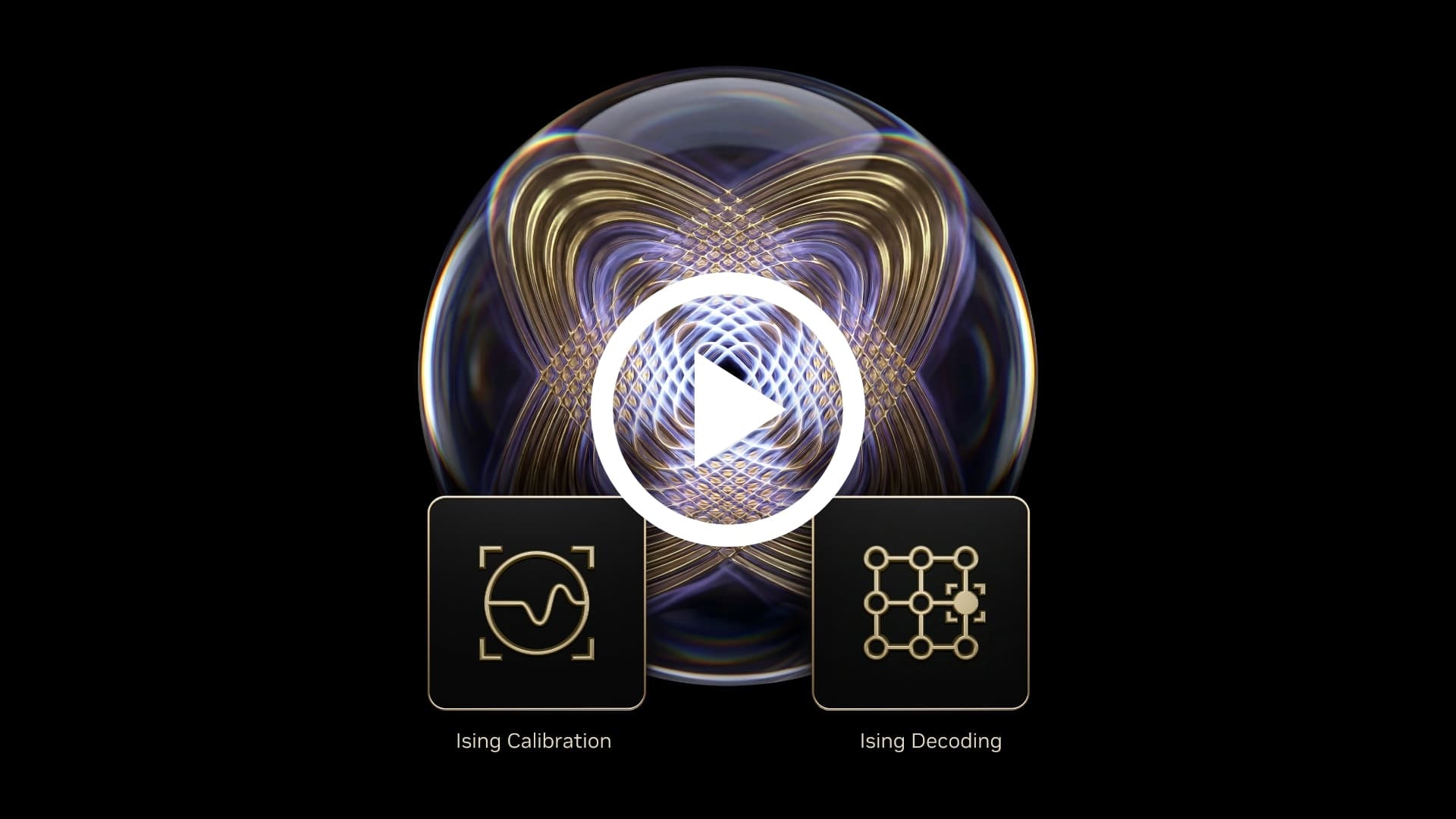Arte visual do NVIDIA Ising destacando calibração e decodificação