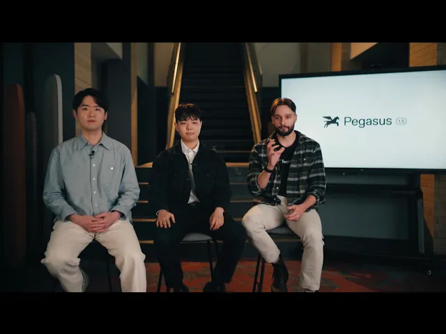 Apresentação do Pegasus 1.5 pela equipe da TwelveLabs no NAB 2026