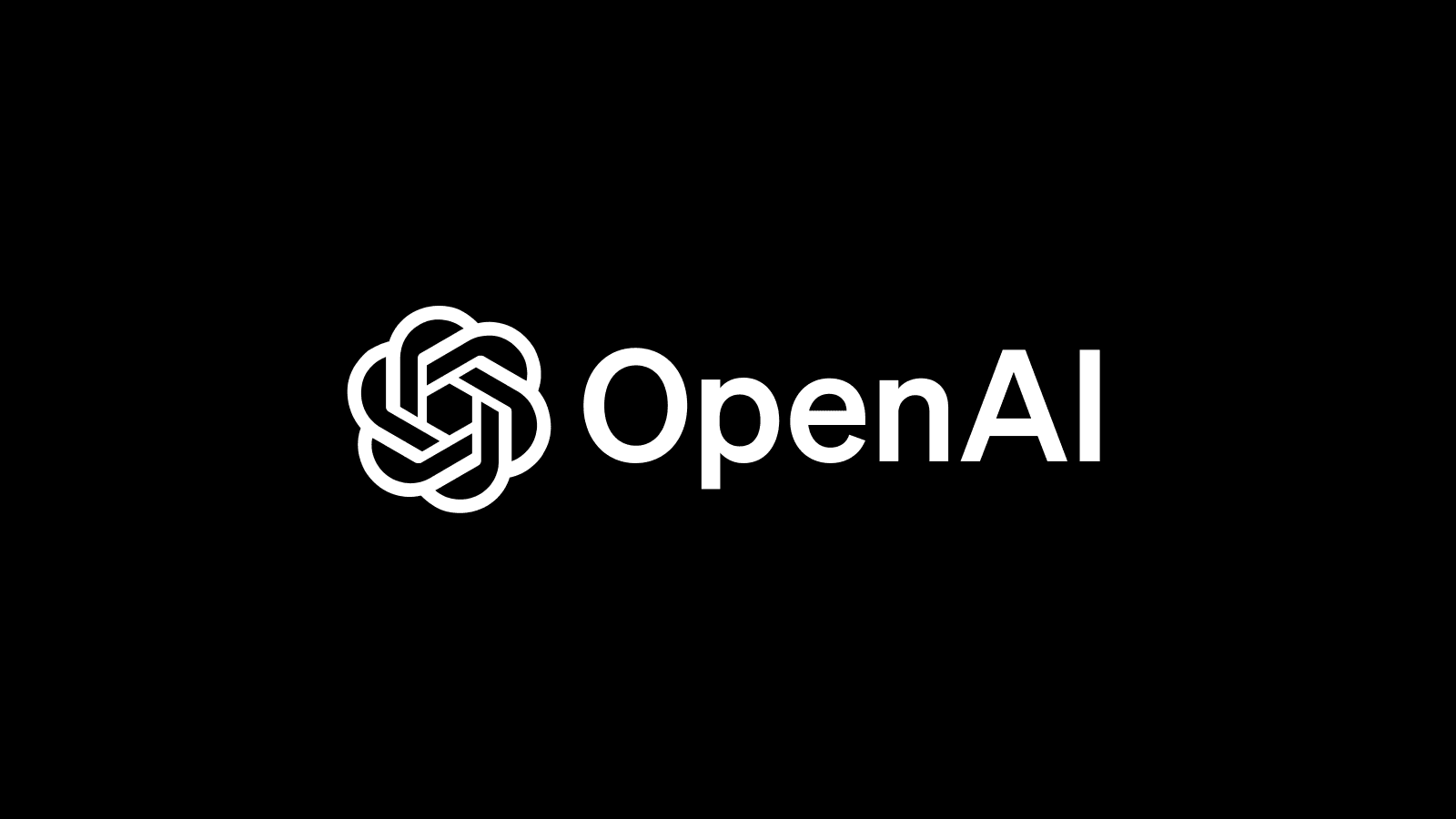 Logotipo da OpenAI em fundo preto
