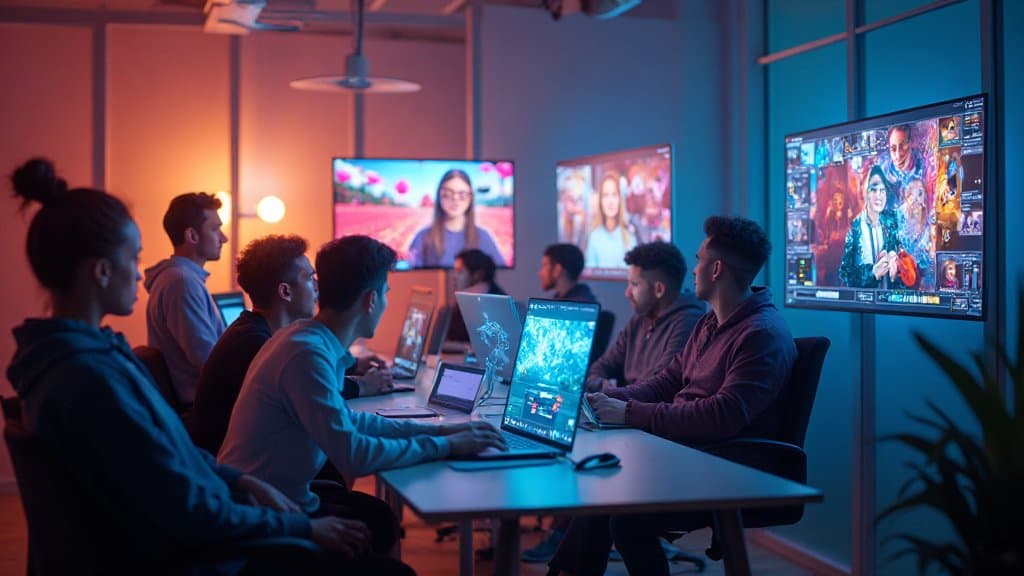 Interface do Google Vids com recursos de edição e geração por IA