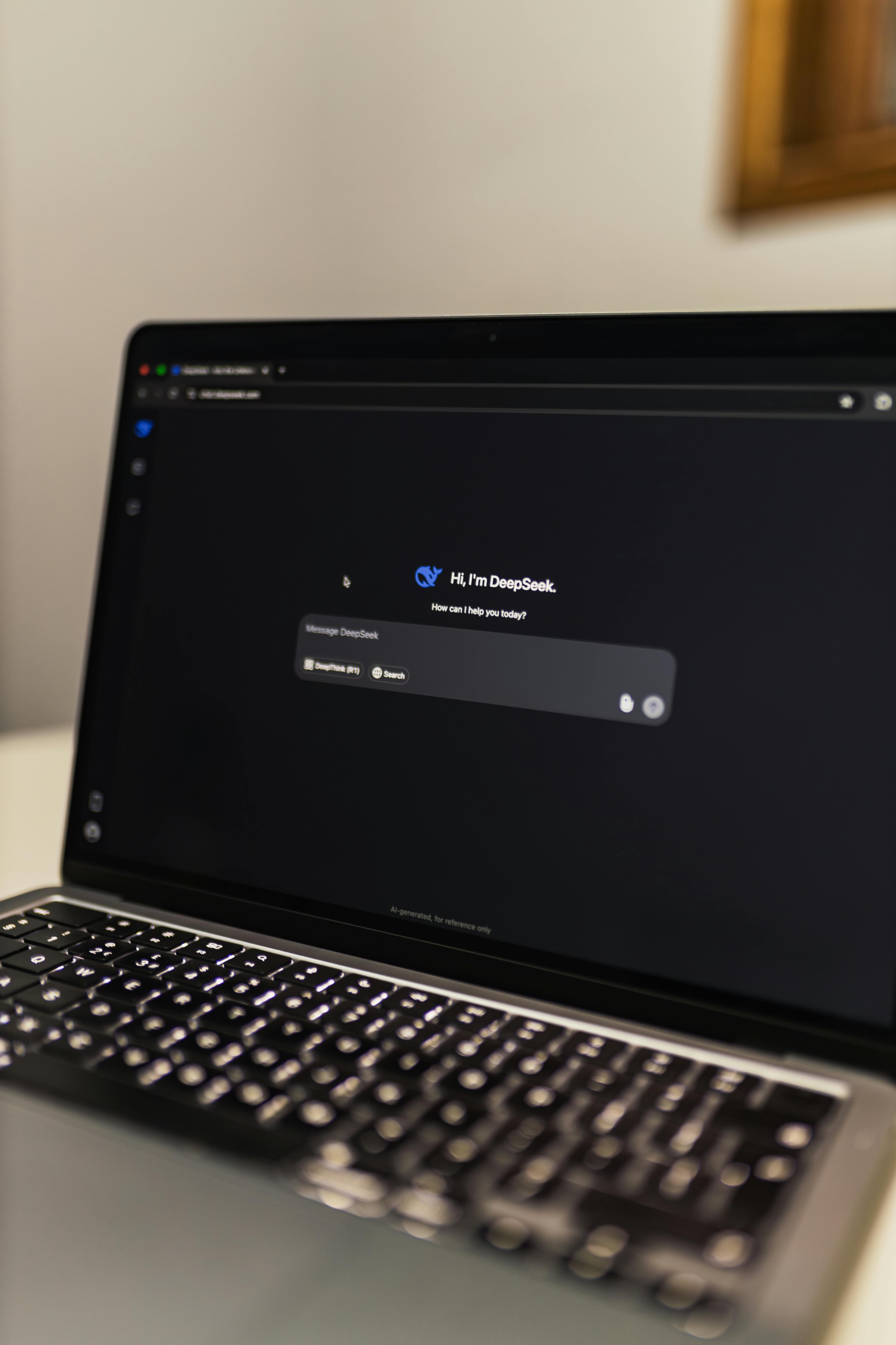 Interface de IA exibida em laptop, representando automação no Ads Manager