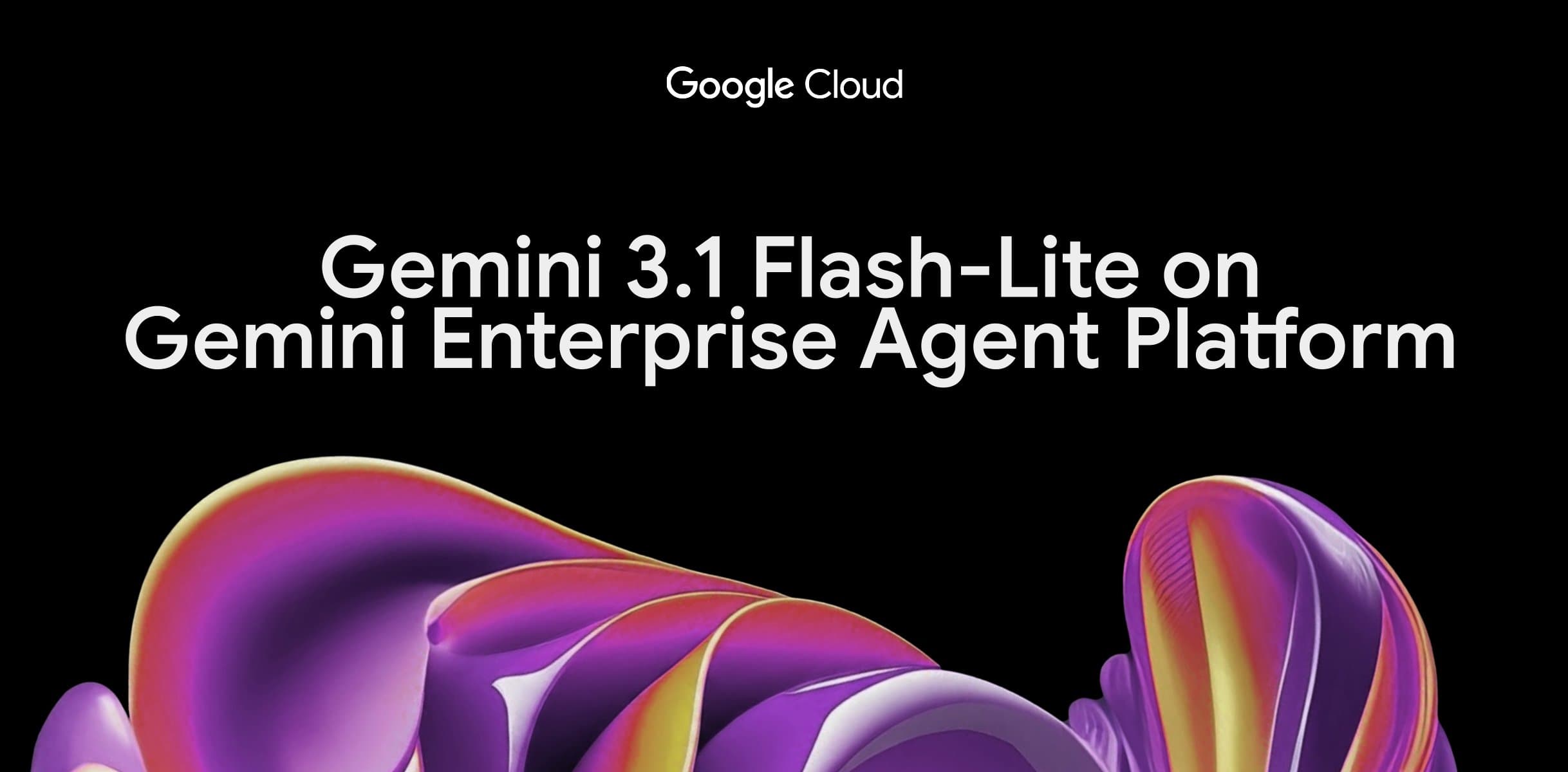 Imagem promocional do Gemini 3.1 Flash-Lite do Google Cloud
