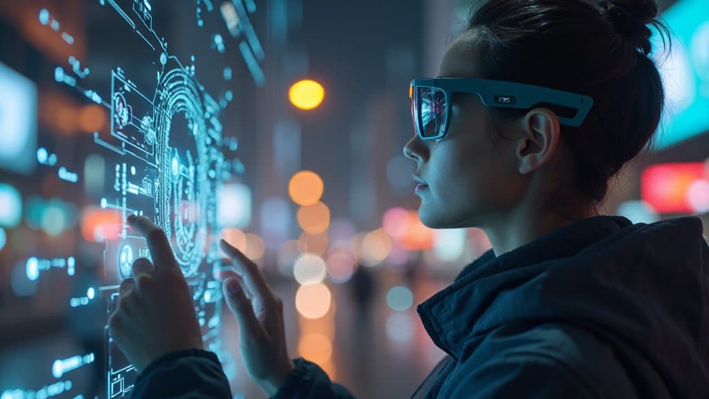 Ilustração do conceito de IA Muse Spark em interfaces móveis e wearables