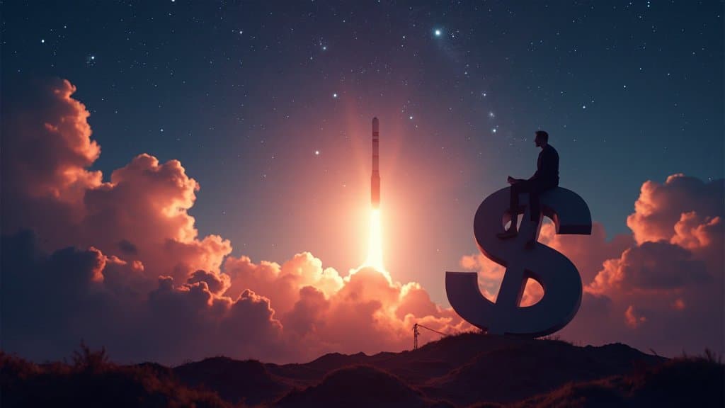 Foguete Falcon 9 da SpaceX decolando com satélites Starlink