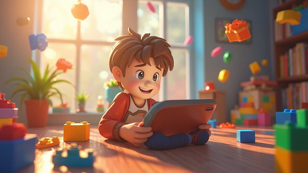Tela do Roblox Build no app mostrando criação e jogo gerado com IA