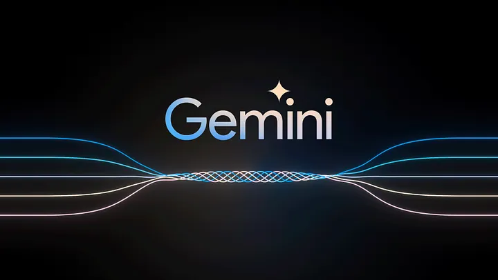 Banner oficial com a marca Gemini sobre fundo escuro