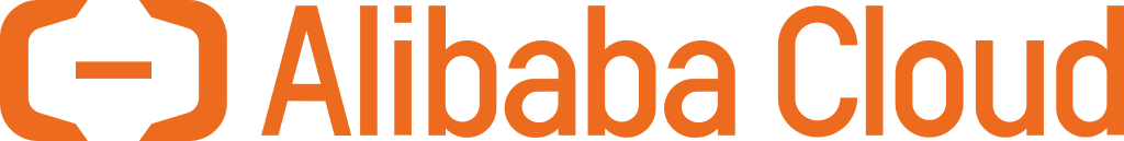 Logo da Alibaba Cloud em laranja, fundo transparente