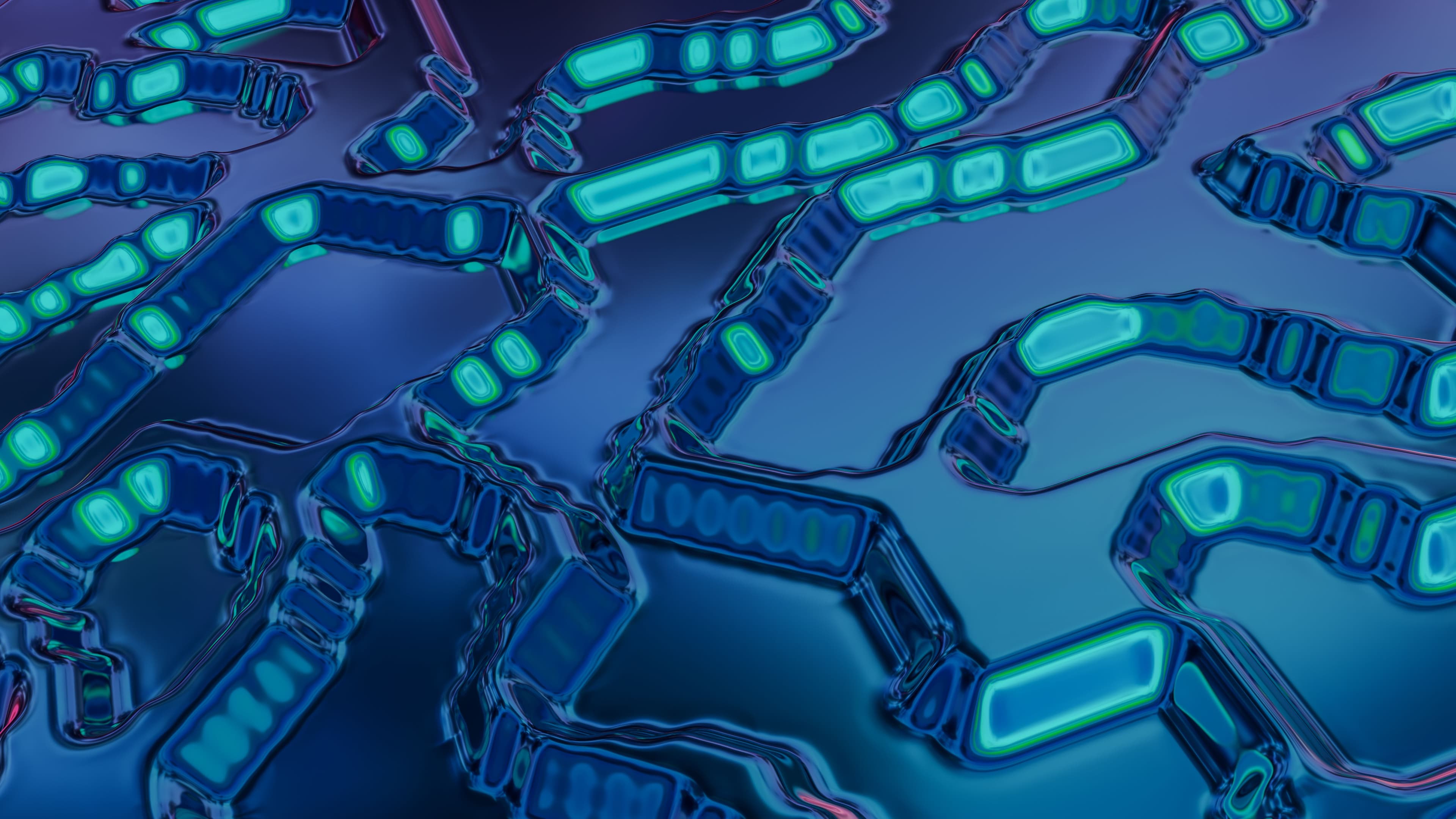 Plano de fundo tecnológico azul com padrões digitais, remetendo a velocidade e eficiência
