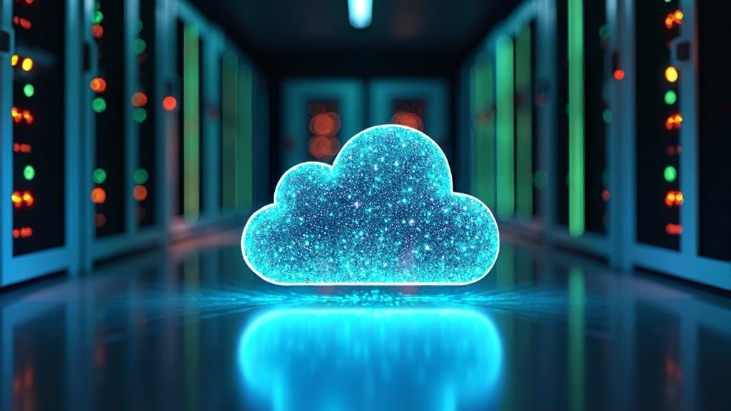 Ilustração de nuvem com elementos de IA representando Claude no Google Cloud