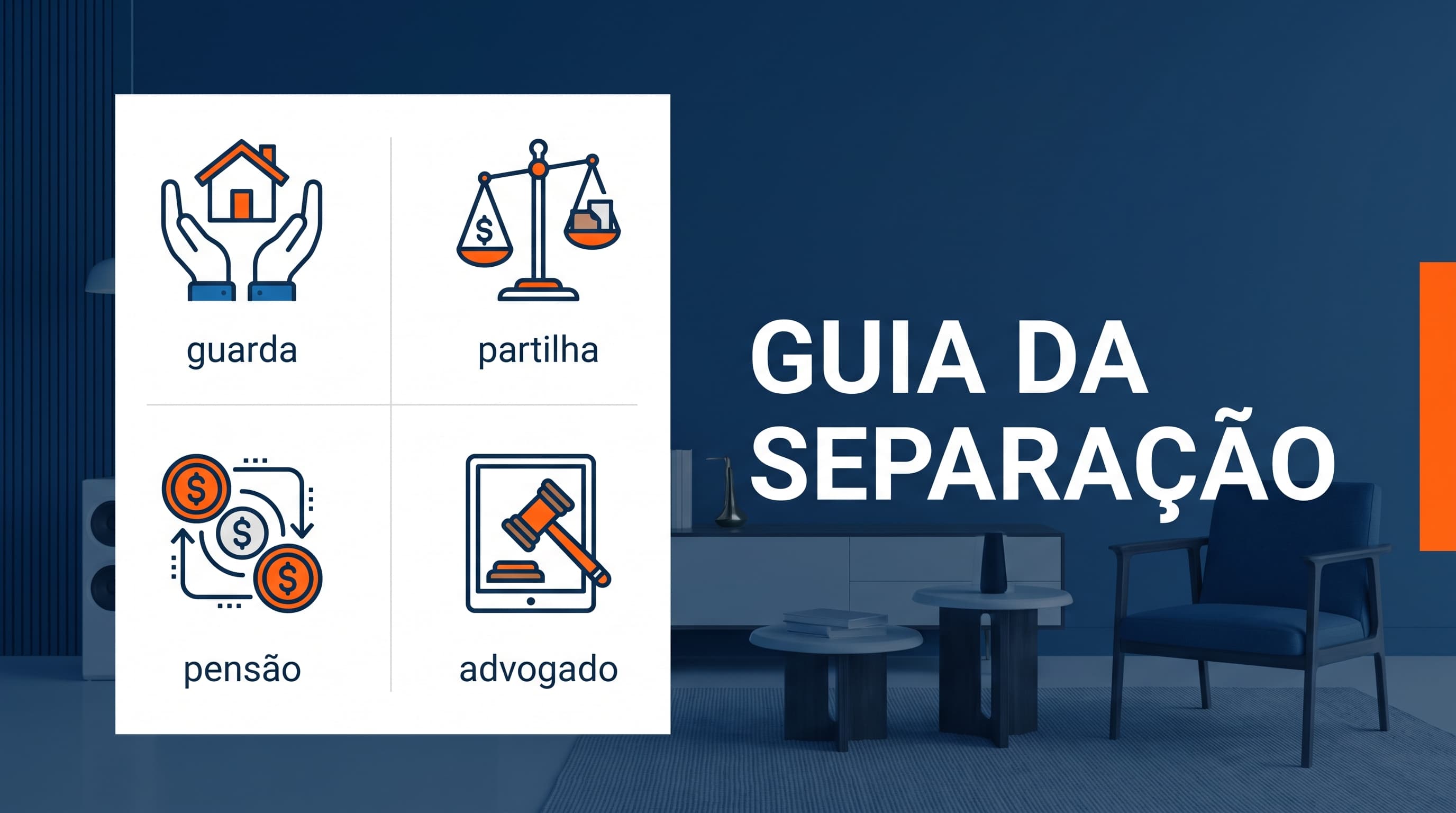 IA para entender uma separação: guarda, partilha, pensão e o que só advogado resolve