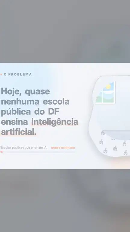 Apresentação animada de um projeto de laboratórios de IA nas escolas