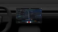 Interface do Google Gemini em sistema de navegação automotiva