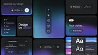 Interface gerada pelo Google Stitch em canvas de design