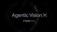 Ilustração do Agentic Vision no Gemini 3 Flash com elementos visuais e texto