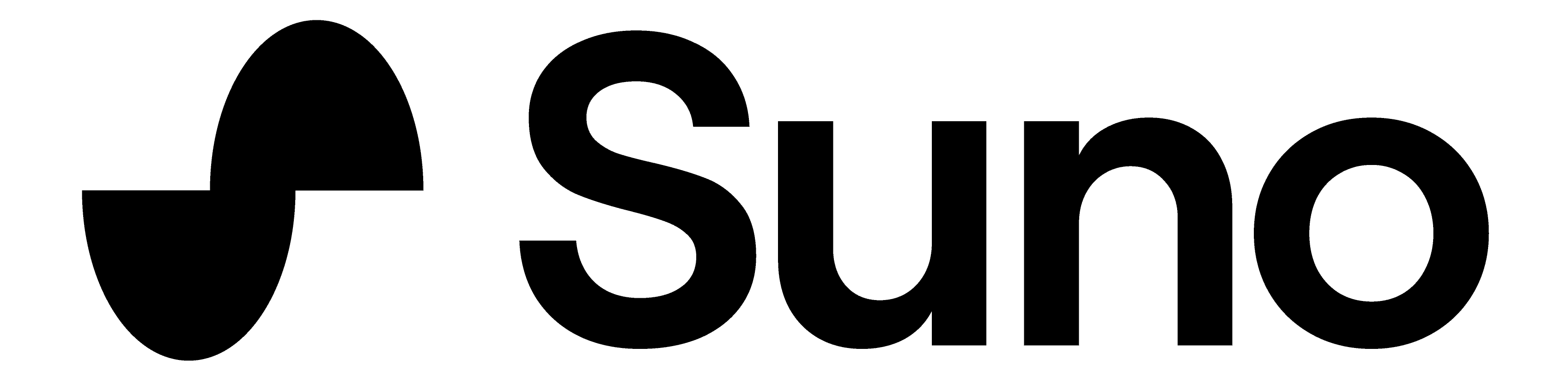 Logotipo Suno em fundo transparente, formato amplo